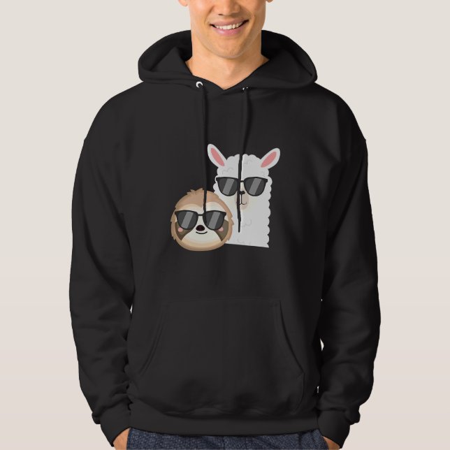 Llama Alpaca Animal Hoodie (Framsida)