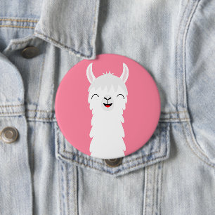 Llama alpaca ansikte knapp