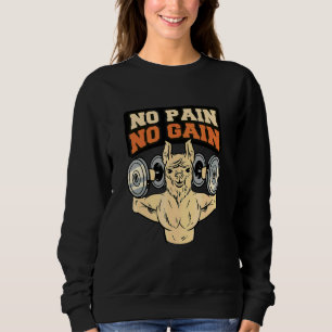 Llama Alpaca Inget Smärta Ingen Vinning T Shirt