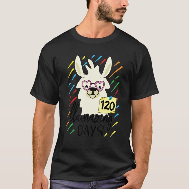 Llama & Alpaca Lovers Cute 120 Llamazing Days of S T Shirt (Framsida)