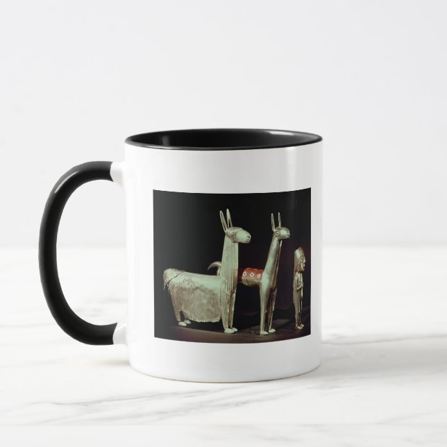 Llama, alpaca och kvinna mugg (Vänster)