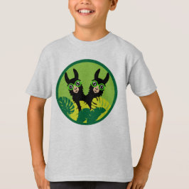 Llama Alpaca Twin Boy Brothers T Shirt