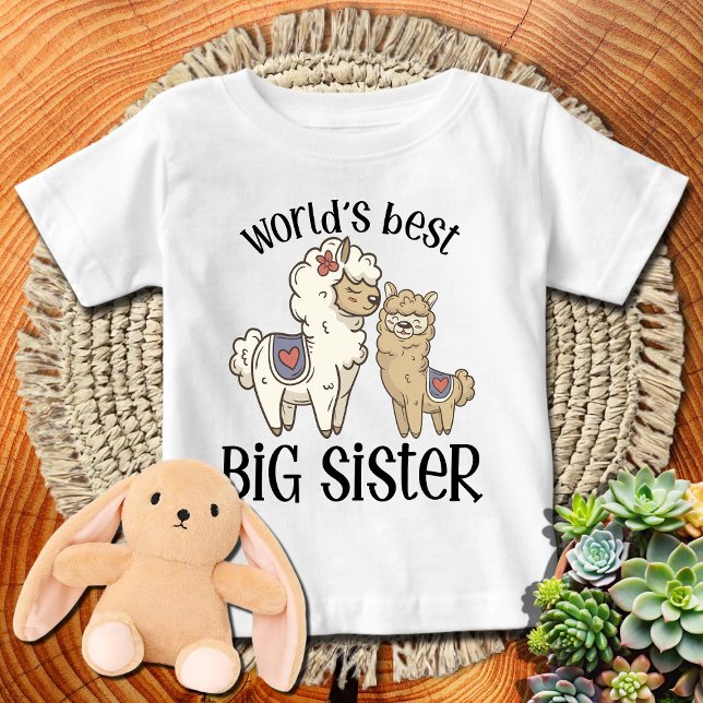 Llama 🦙 Alpacas Världens Bästa Storesyster T Shirt (Skapare uppladdad)