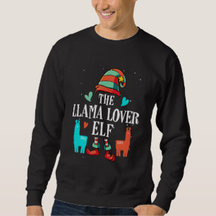 Llama-älv julmatchande grupp lång ärmad tröja