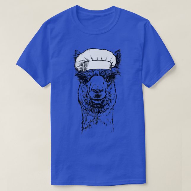 Llama Animal Chef Funny Cooking Cook T Shirt (Design framsida)