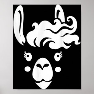 Llama Ansikte Eyelash Halloween Costume Hairstyle Poster