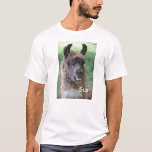 Llama Ansikte Sup T-Shirt