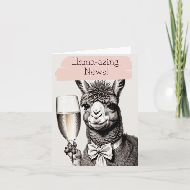 Llama-azing News Grattiss Card Kort (Framsida)