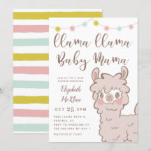 Llama Baby Mamma Kön Neutral Shower