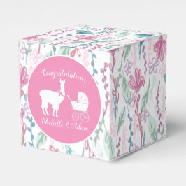 Llama Baby Shower Rosa Girl Girl Presentaskar
