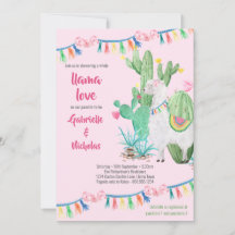 Llama Baby Shower Rosa Llama Kärlek