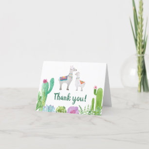 Llama Baby Shower - tackkort