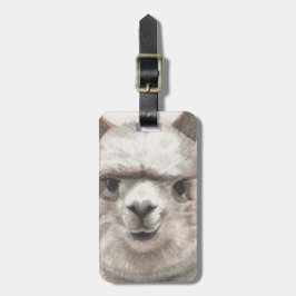 Llama Bag-ID för att le Alpaca Luggage Bagagebricka