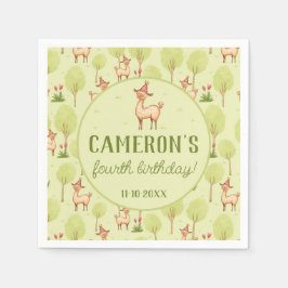 Llama-barnens födelsedag utomhus pappersservett