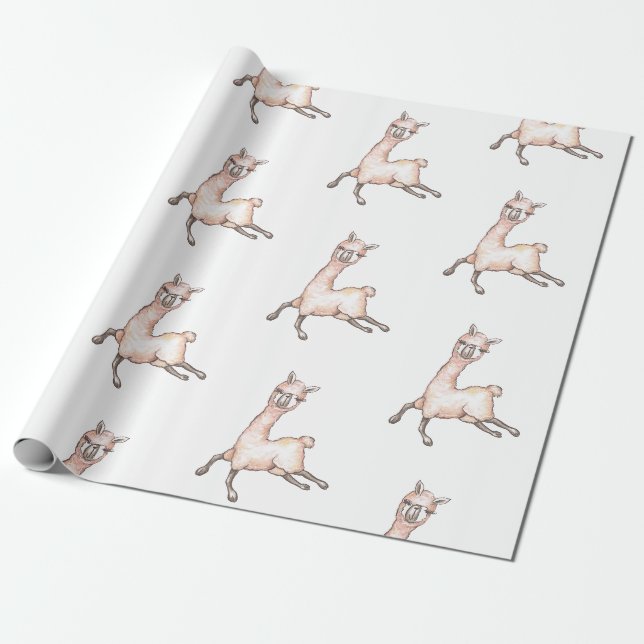 Llama Barnkalas Presentpapper (Utrullad)