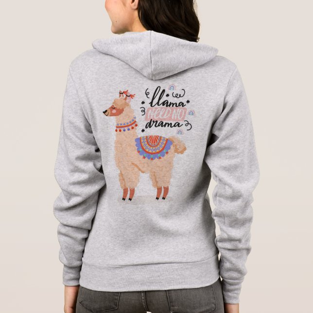 Llama behöver nr Drama T Shirt (Baksida)