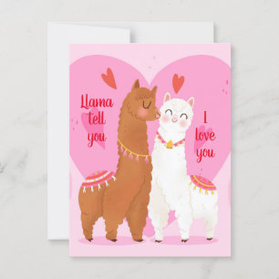 Llama Berätta för dig   Vykort