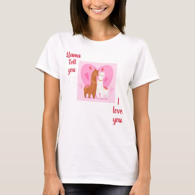 Llama Berätta T Shirt (Framsida)