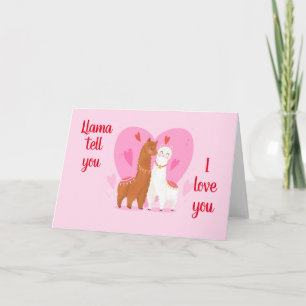 Llama Berätta Vikut Greeting Card Kort