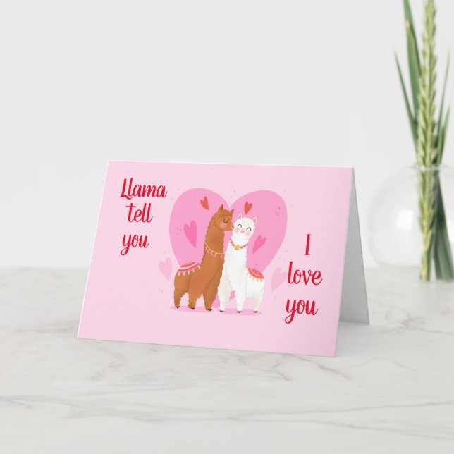 Llama Berätta Vikut Greeting Card Kort (Framsida)