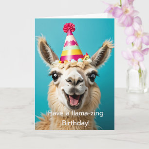 Llama Birthday Ha en lamaiserande födelsedag! Kort