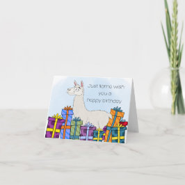 Llama Birthday Önskemål Kort