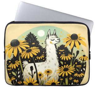 Llama Black Eyed Susans Laptop Fodral