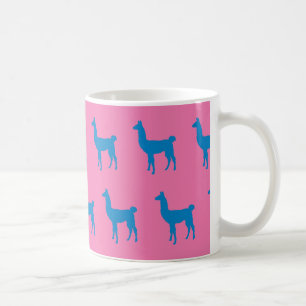 Llama Blue Rosa Kaffemugg