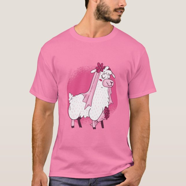 Llama Bride T Shirt (Framsida)