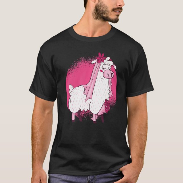 Llama Bride T Shirt (Framsida)