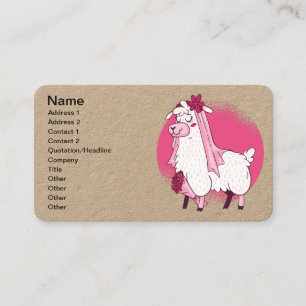 Llama Bride Visitkort