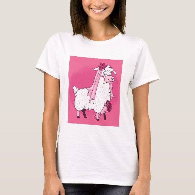 Llama Brud T Shirt (Framsida)