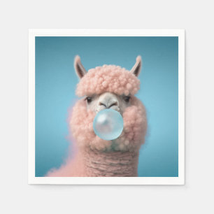 Llama Bubblegum Funny Pappersservett