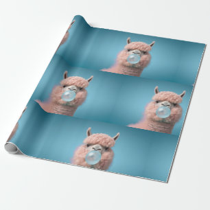 Llama Bubblegum Funny Presentpapper