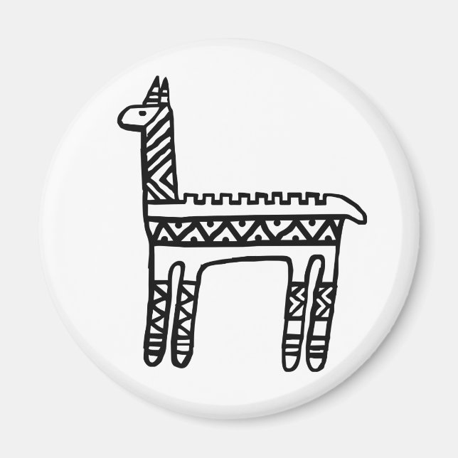 Llama-BW Magnet (Framsidan)