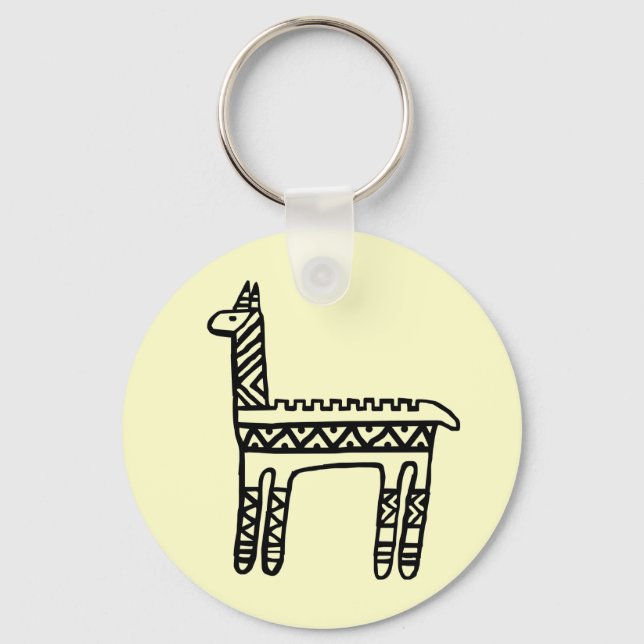 Llama-BW Nyckelring (Framsida)