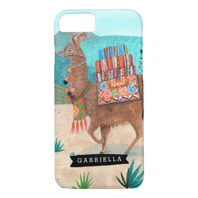 Llama Cactus Tropical | IPHONE CASE Case-Mate iPhone Skal (Baksida)
