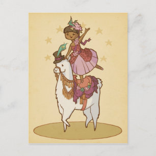 Llama Circus Vykort