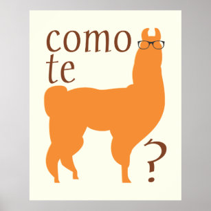 Llama-citattecken Poster Skriv ut: Como te llama(s