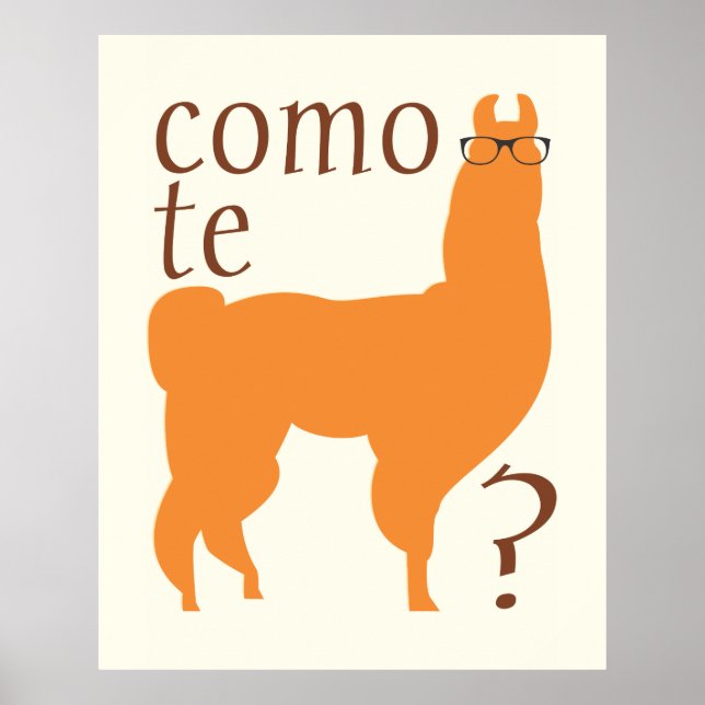 Llama-citattecken Poster Skriv ut: Como te llama(s (Framsidan)