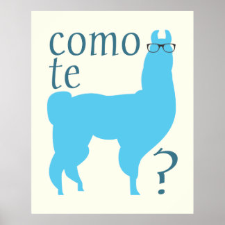 Llama-citattecken Poster Skriv ut: Como te llama(s