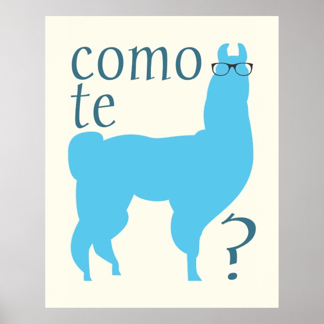 Llama-citattecken Poster Skriv ut: Como te llama(s (Framsidan)