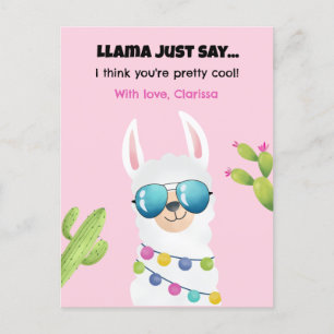 Llama (Classroom) - Llama - Llama (Valentines day- Helg Vykort