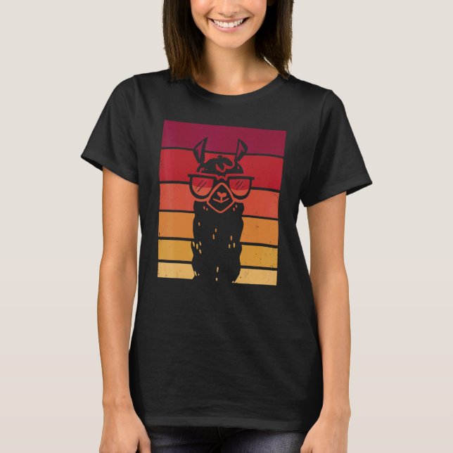 Llama, Coola, solglasögon Llama Alpaca T Shirt (Framsida)