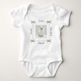 Llama Crochet Baby Bodydräkt Personalize T Shirt