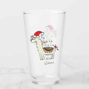 Llama Cute Funny Jul Helgdag Glaskopp