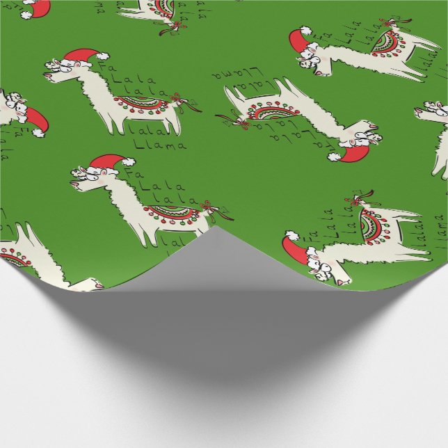 Llama Cute Funny Jul Helgdag Presentpapper (Hörn)