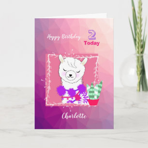 Llama Cute Personlig Kort