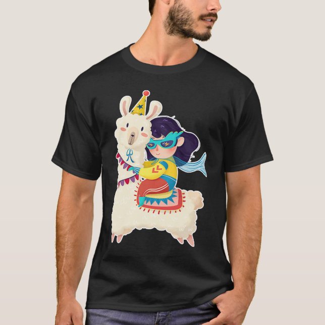 Llama Cute Stil Alpaca Graphic Plus Storlek 1 T Shirt (Framsida)