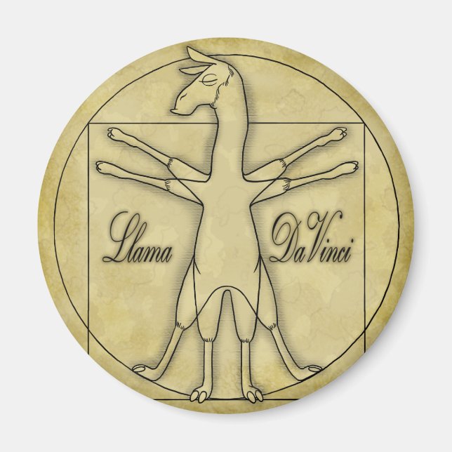 Llama Da Vinci Magnet (Framsidan)